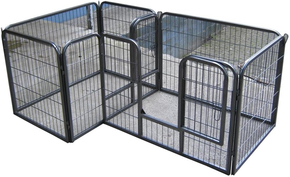 Bc-elec 5663-1590 HEAVY DUTY PET PLAYPEN FOR DOG PUPPY RABBIT CAGE RUN PEN PORTABLE FOLDING PEN