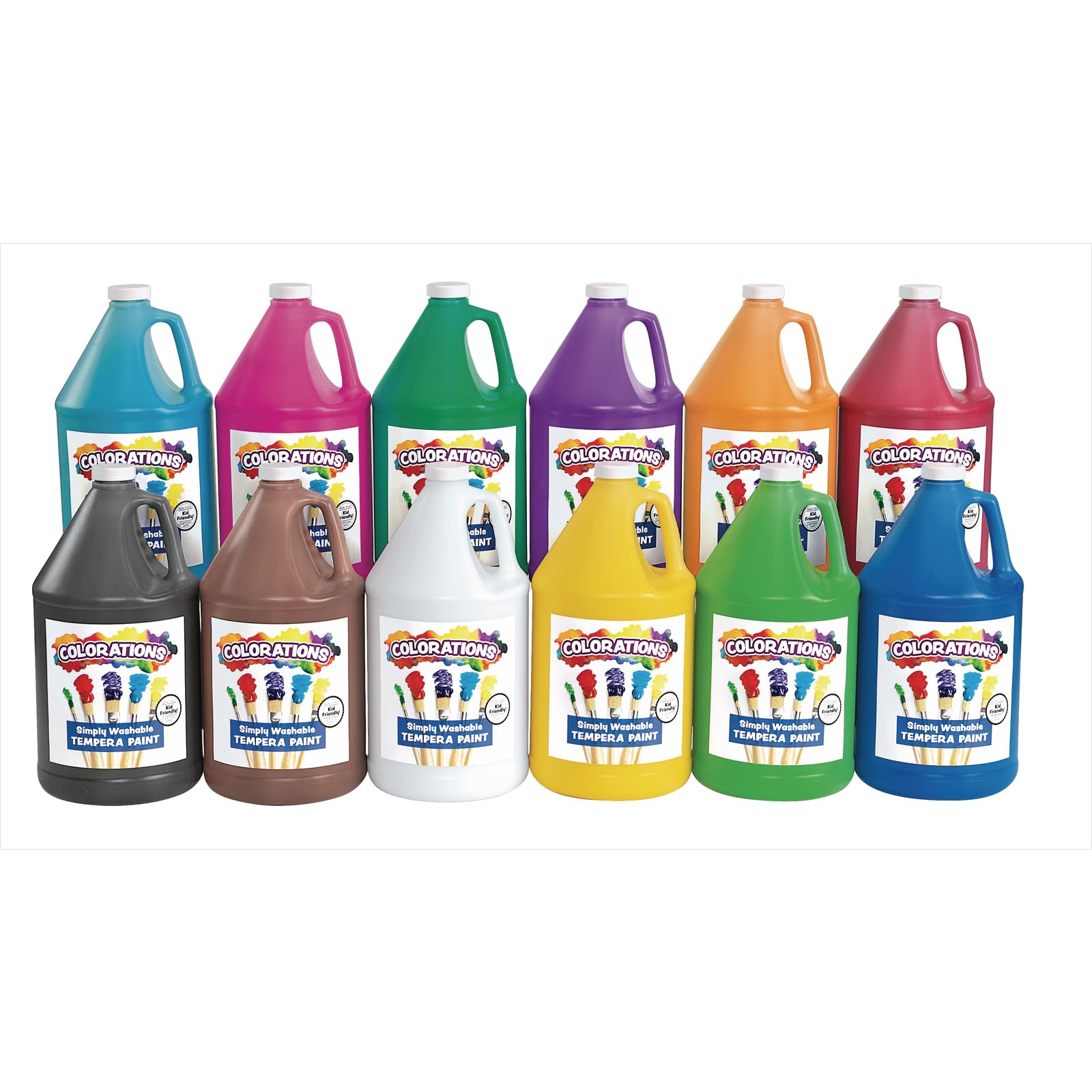 Photo 1 of Colorations Washable Tempera Paint, Classroom Art Supplies, School Paints, Gallon Size, 4 Colors, Non Toxic, Bright Bold Color, Kids Paint, Craft, Hobby, Fun, Crafting Supply, Paint Set