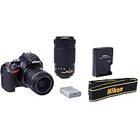 Nikon D5600 Digital SLR 18-55 mm f/3.5-5.6 G VR and AF-P DX NIKKOR 70-300 mm f/4.5-6.3 G ED (Black)