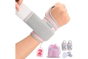Carpal Tunnel Wrist Brace 2 Pack Wrist Support Brace Adjustable Wrist Strap Reversible Wrist Brace for Sports Protecting, Ten