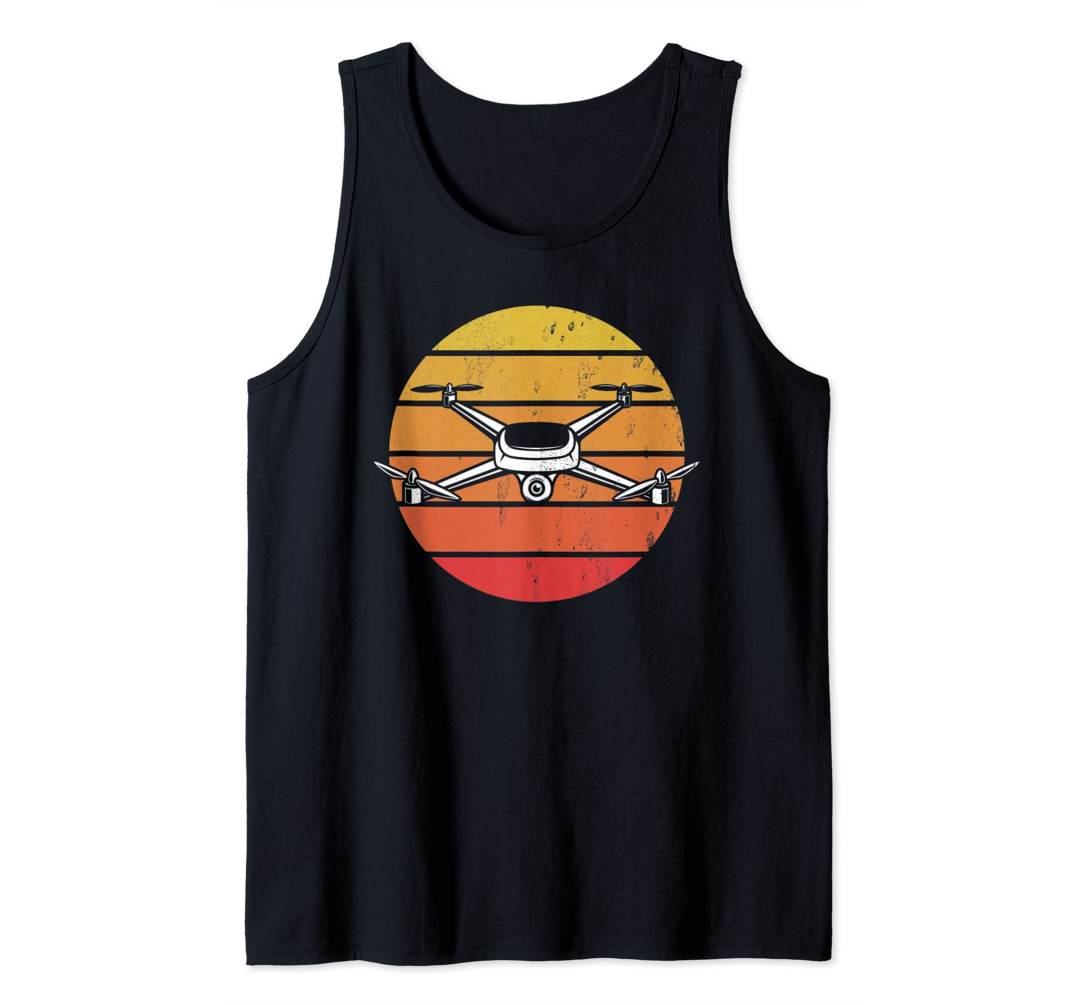 Retro Vintage Quadcopters Drones Quadcopter Drone Pilot Tank Top