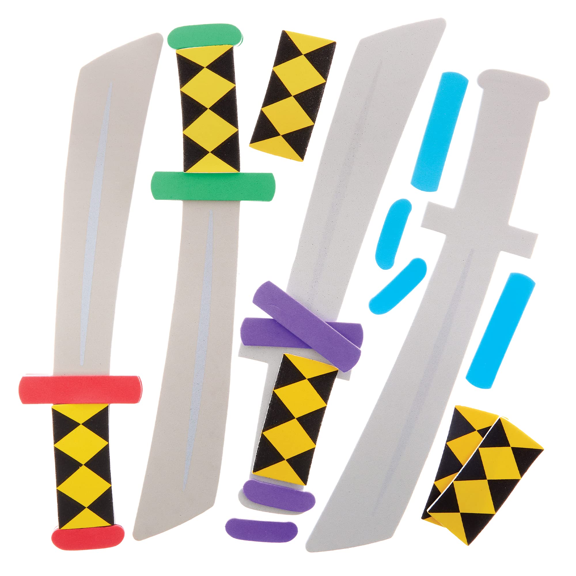 Baker Ross FX854 Ninja Samurai Sword Kits - Pack of 4, Arts and Crafts Dress Up and Fancy Dress