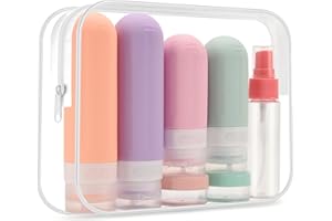 NOVOVIDA Travel Bottles for Toiletries, 16-PCS TSA Travel Size Leak Proof Containers, BPA Free Refillable Travel Bottles Set INCL Toiletry Bag, Conditioner, Shampoo, Lotion, Body Wash
