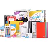 Enday Back to School Supplies High School Kit -87 Piece School Supplies Box | With Composition Notebooks, Spirals, Binders, Folders, Pens, Pencils, Tab Dividers, Filler Paper, Pencil Pouch and More