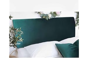 SIELUNO Headboard Cover for King Size,Velvet Headboard Slipcover,Solid Color Dustproof Bed Head Cover for Bedroom Decoration(Dark green,79 inch)