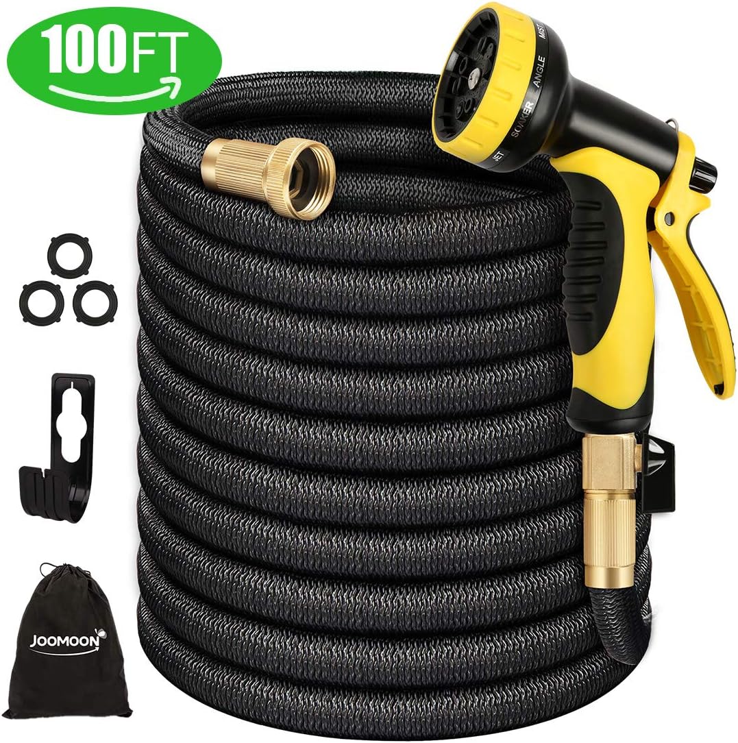 Panda Grip Garden Hose, Expandable Garden Hose, 50ft Water Hose, Lightweight Flexible Triple Extension, 9 Latex Core with 3/4 Solid Brass Fittings, 10 Function Spray Nozzle, Leak Resistant : Garden & Outdoor