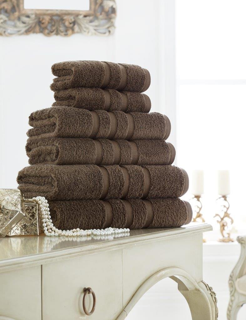 Gaveno Cavailia 100% Cotton Supreme Zero Twist 600 GSM Bath Towel Pack of 2-Cocoa