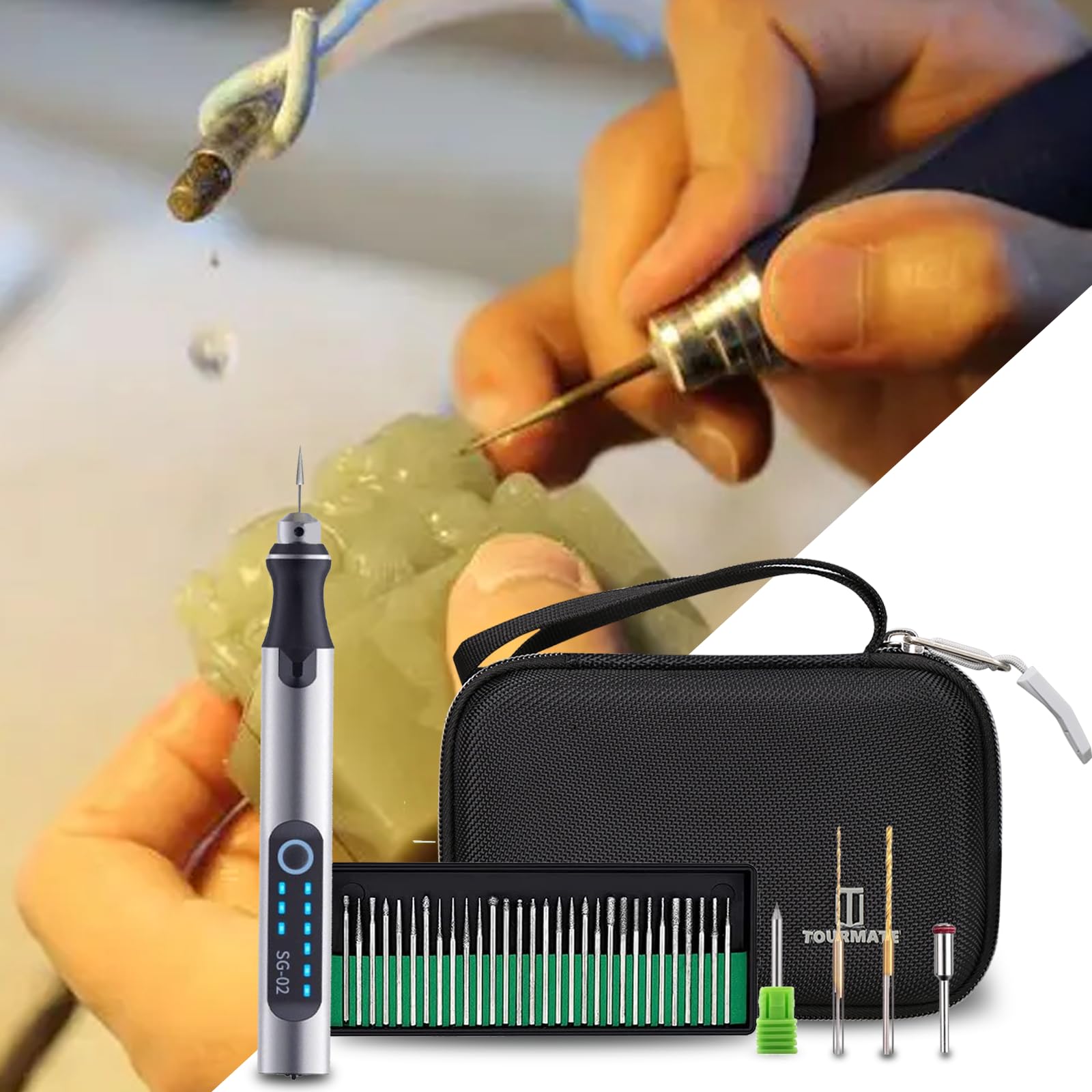 Travel Carrying Case for VQVYBXN Cordless Mini Electric Engraver Rotary Tools Engraving Pen (Box Only)