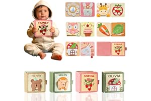 UIDMEN Personalized Montessori Felt Busy Book, Toddlers Quiet Book with Name, Preschool Early Learning Educational Book for K