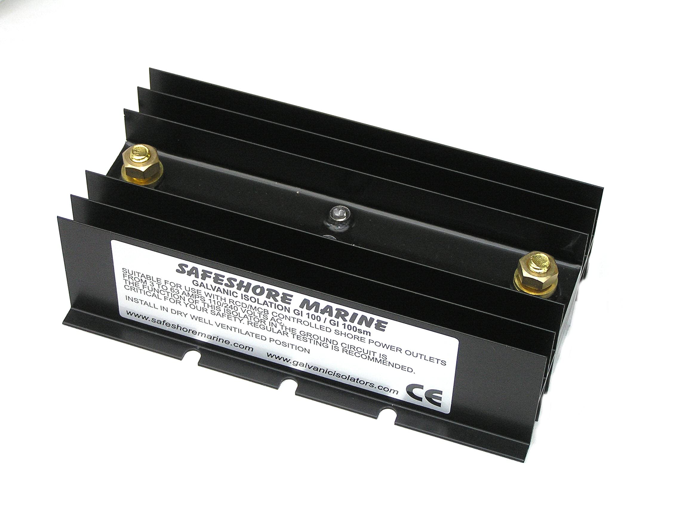 Safeshore Marine 100 amp boat galvanic isolator with built in status monitoring. Over 30,000 sold!