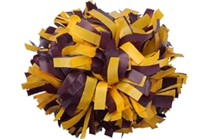 ICObuty Plastic Cheerleader Cheerleading Pom Poms 6 inch 1 Pair 2 Pieces