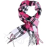 TZ Promise Herringbone Houndstooth Checked Pattern Cashmere Feel Classic Soft Luxurious Winter Scarf For Men Women