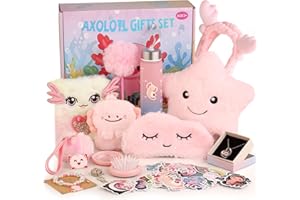 Kaelinda Axolotl Gifts for Girls - Birthday Gifts for Girls Age 4-6 6-8, Axolotl Girls Gifts for Daughter Niece 3 4 5 6 7 8 Year Old, Axolotl Toys for Kids Birthday Christmas Gifts