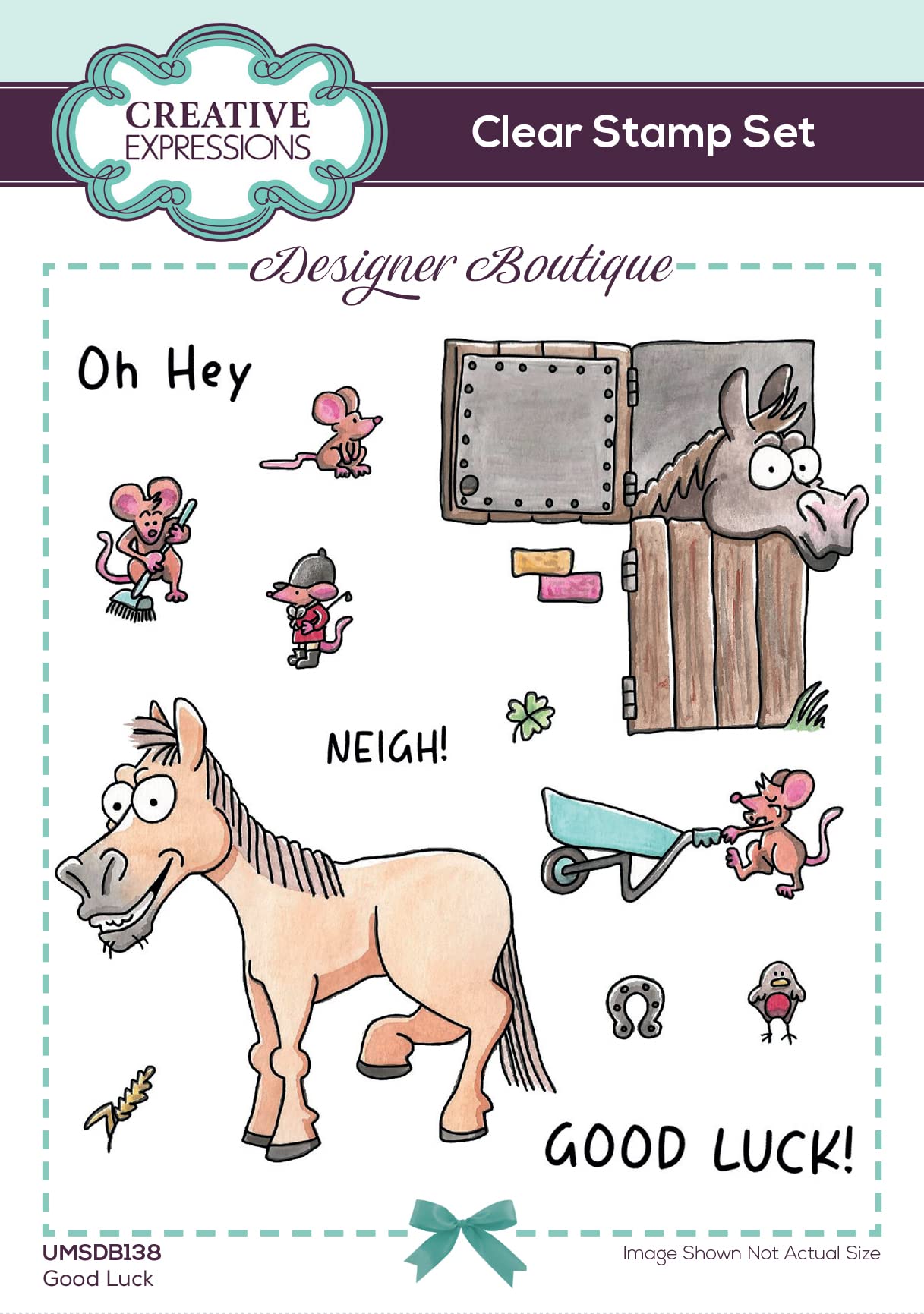 Creative Expressions Designer Boutique-Good Luck-Clear Stamp Set, A6