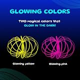 Mozi GLOZI Geometric Glow Flow Ring – 3D Arm Spinner Pink view 5