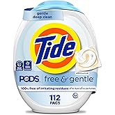 Tide PODS Free & Gentle Laundry Detergent Soap Pacs, 112 Count, Tide PODS Laundry Detergent, Laundry Detergent Pacs, Laundry PODS Detergent