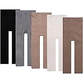 Meeshine Baby Girls Knit Legging Toddler Tight Solid Rib Footless Knitted Stocking Pant for 2-8T,5 Pack