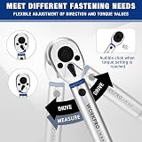 WORKPRO 1/4” Torque Wrench 14-Piece Set 2-26 N.m Bi-Directional view 8