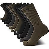 Reebok Mens Crew Socks - 10 Pack Moisture Wicking Comfort Stretch Cushioned Athletic Performance Socks for Men (Sizes 6-12.5)