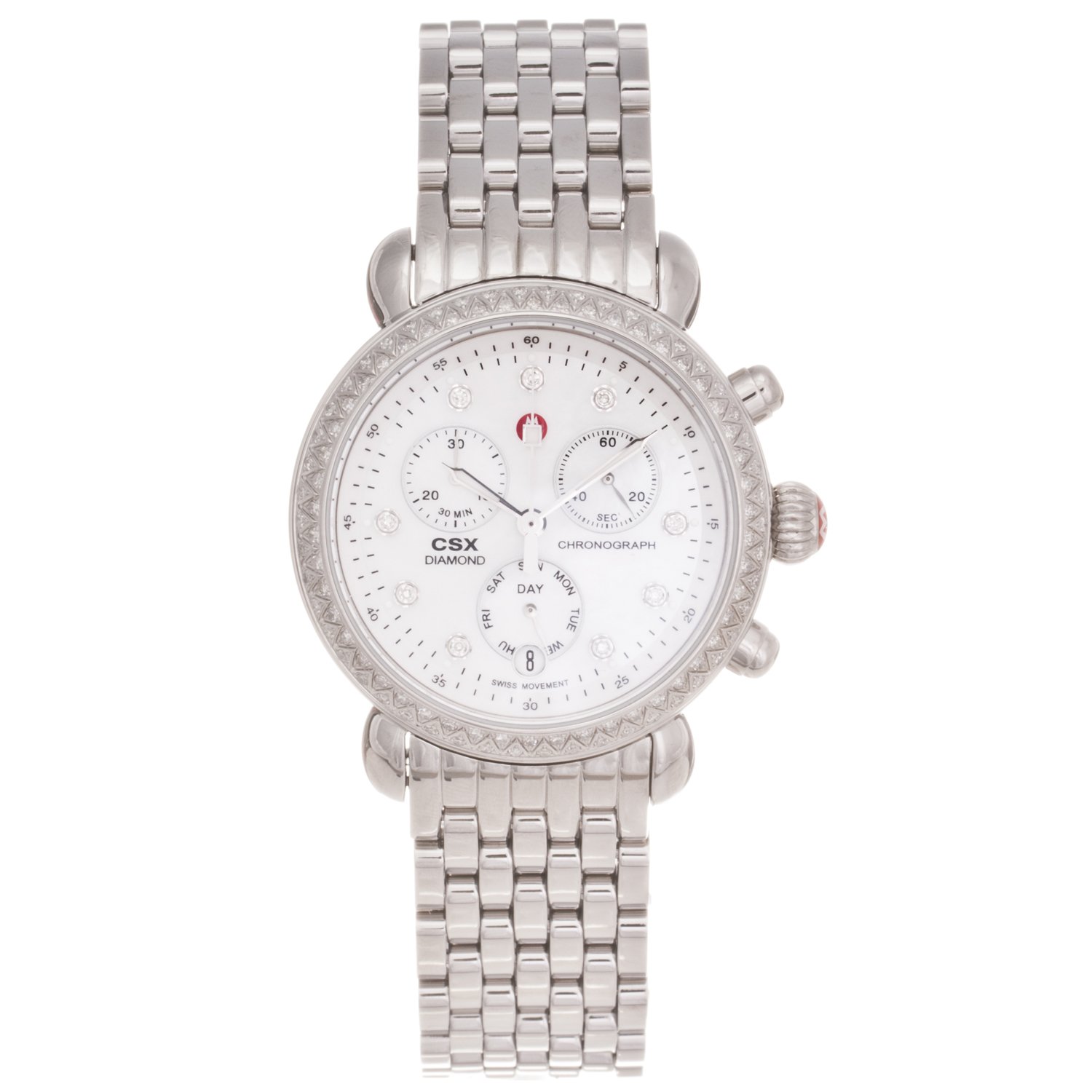 Amazon.com: Michele Women's 'CSX-36' Diamond Dial Chronograph Watch  MW03M01A1046