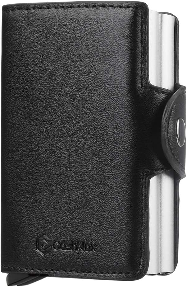 Credit Card Holder RFID Blocking Wallet Slim Wallet Aluminum Business Card Holder Automatic Pop-up Card Case Wallet Security Travel Wallet