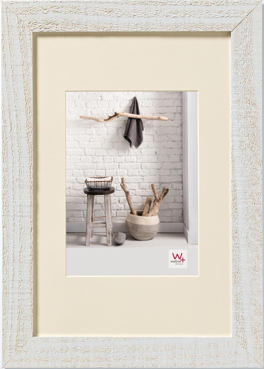 walther design Picture Frame Polar White 15 x 20 cm with PassepArtout, Home Wooden Frame HO520V — image 1