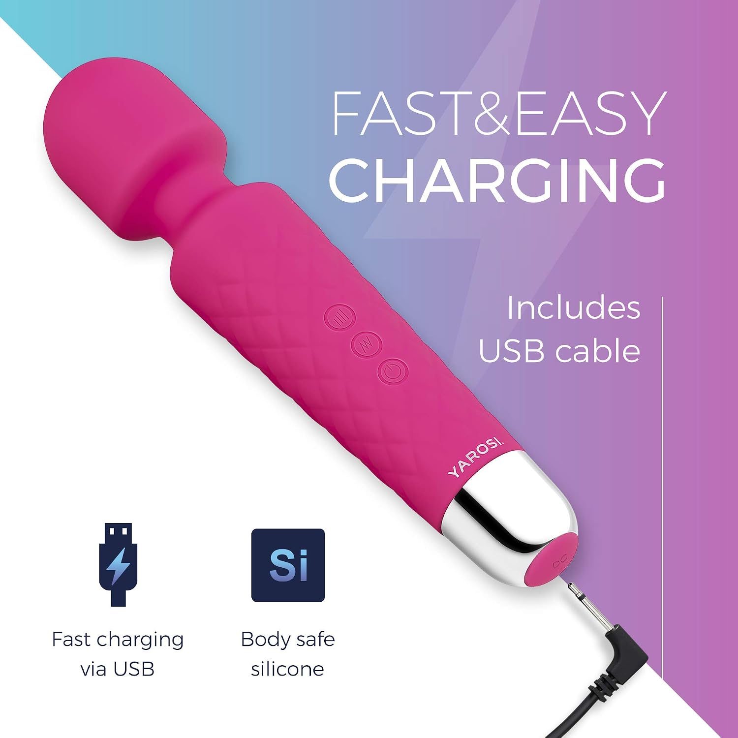 Yarosi Mini Massager- Strongest Cordless Handheld Vibrating Power, Best Rated for Travel Gift, Magic Stress Away - Image 4