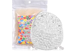 A AINOLWAY AINOLWAY 90,000 Clear Water Gel Beads for Vases Fillers Bead,Transparent Gel Water Beads, Floating Candle Making,Wedding Centerpiece,Floral Arrangement