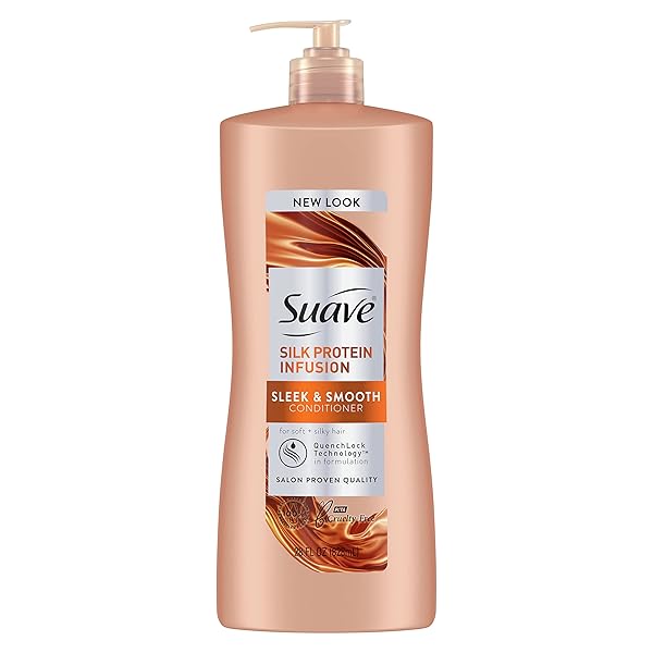 SUAVE SILVER CONDITIONER DRY HAIR SILK PROTEIN INFUSION SOFT, SILKY HAIR 28 OZ