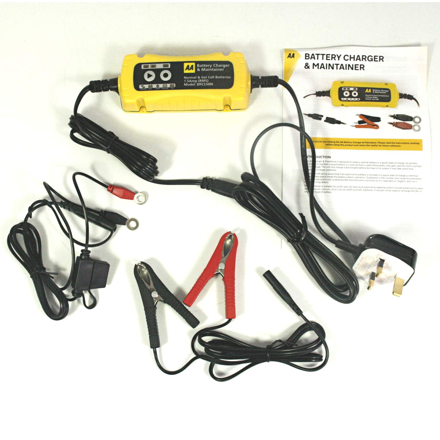 AA Battery Charger & Maintainer, For 6V & 12V Lead Acid and Gel