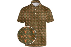 AYUNIX Golf Shirts for Men Funny Golf Polo Shirts Short Sleeve Polo Shirts Moisture Wicking Performance Golf Outfits