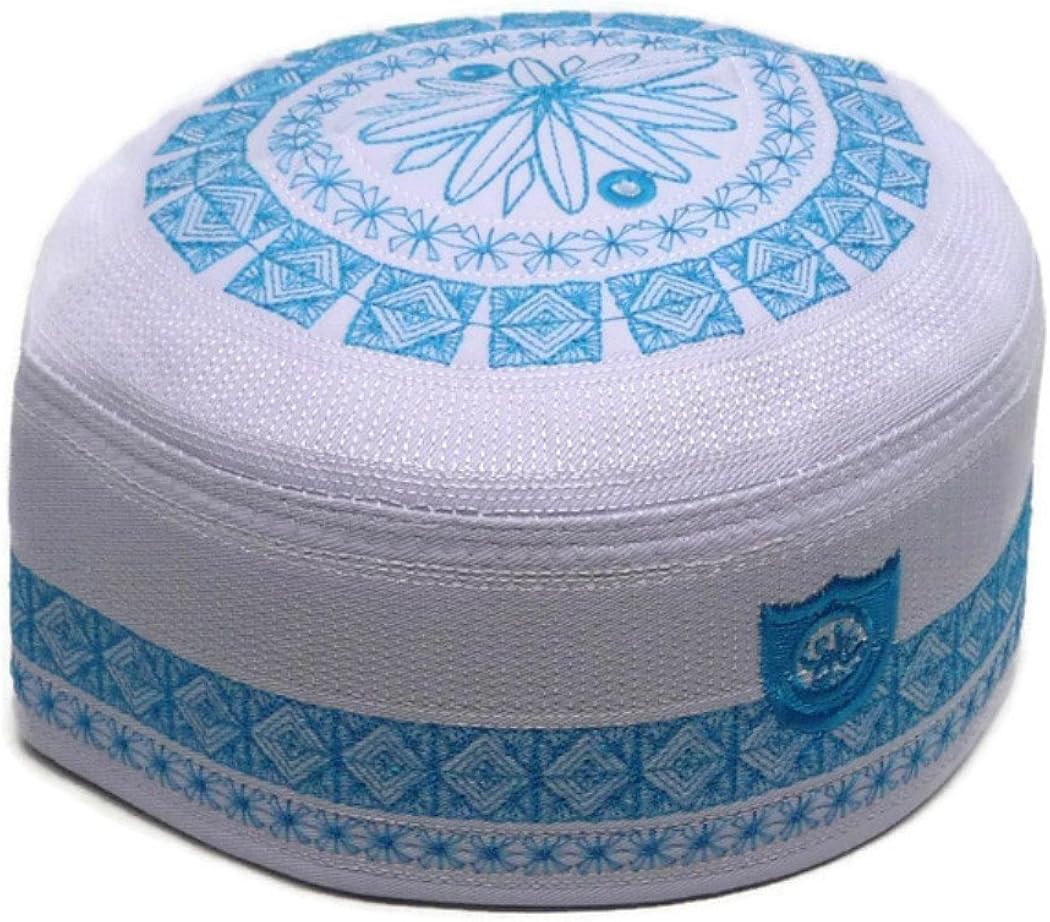 Alwee ALW009 Muslim Kufi Hat Prayer Cap Headware Islamic Skull Cap