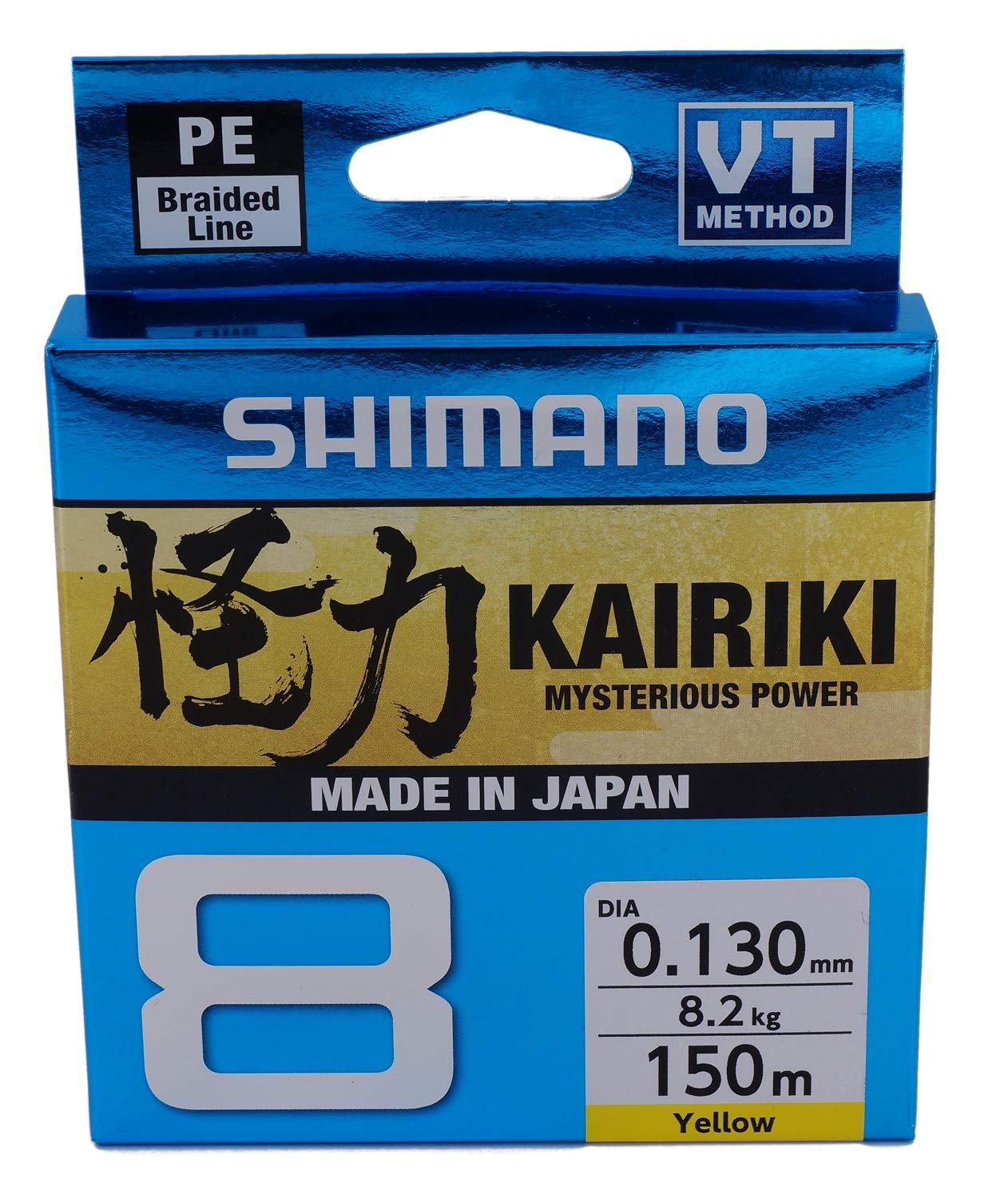 Line Kairiki 8 150 m 0.28 mm 29.3 kg Yellow