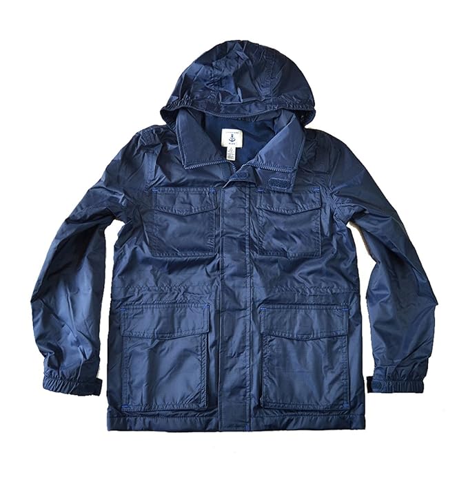 Lands' End Boys Polartec Jacket Coat Hooded Warm Fleece Lined Age 912