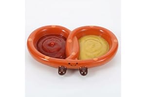 MUCKLILY Ceramic Divided Condiment Dish Small Porcelain Serving Tray with Compartments for Soy Sauce Snack Tray and Seasoning