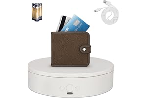 COMXIM Rotating Display Stand with Type-C Power Cable, Motorized Turntable Adjustable Speed and Direction for Jewelry Photography, Spinning Platform for Product Shooting and Displaying (white, 5.9'')