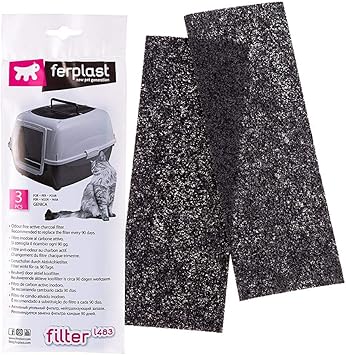 Filtre L4 Kit De Filtre De Remplacement Pour Litiere Box Toilette Pour Chats Genica Filtres Au Charbon Actif Neutralise Les Odeurs Paquet En 3 Parties 24 X 10 X H 5 3 Cm Amazon Fr Animalerie