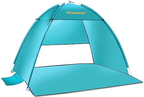 Alvantor Beach Tent Super Bluecoast Beach Umbrella Outdoor Sun Shelter Cabana Automatic Pop Up Upf 50 Sun Shade Portable Camping Fishing Hiking