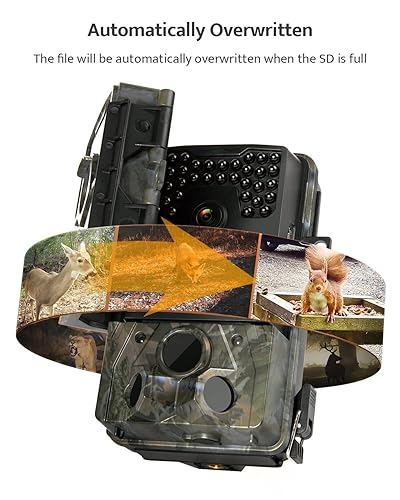 Trail Camera, 24MP 1080P Game Cameras with 850nm Infrared Night