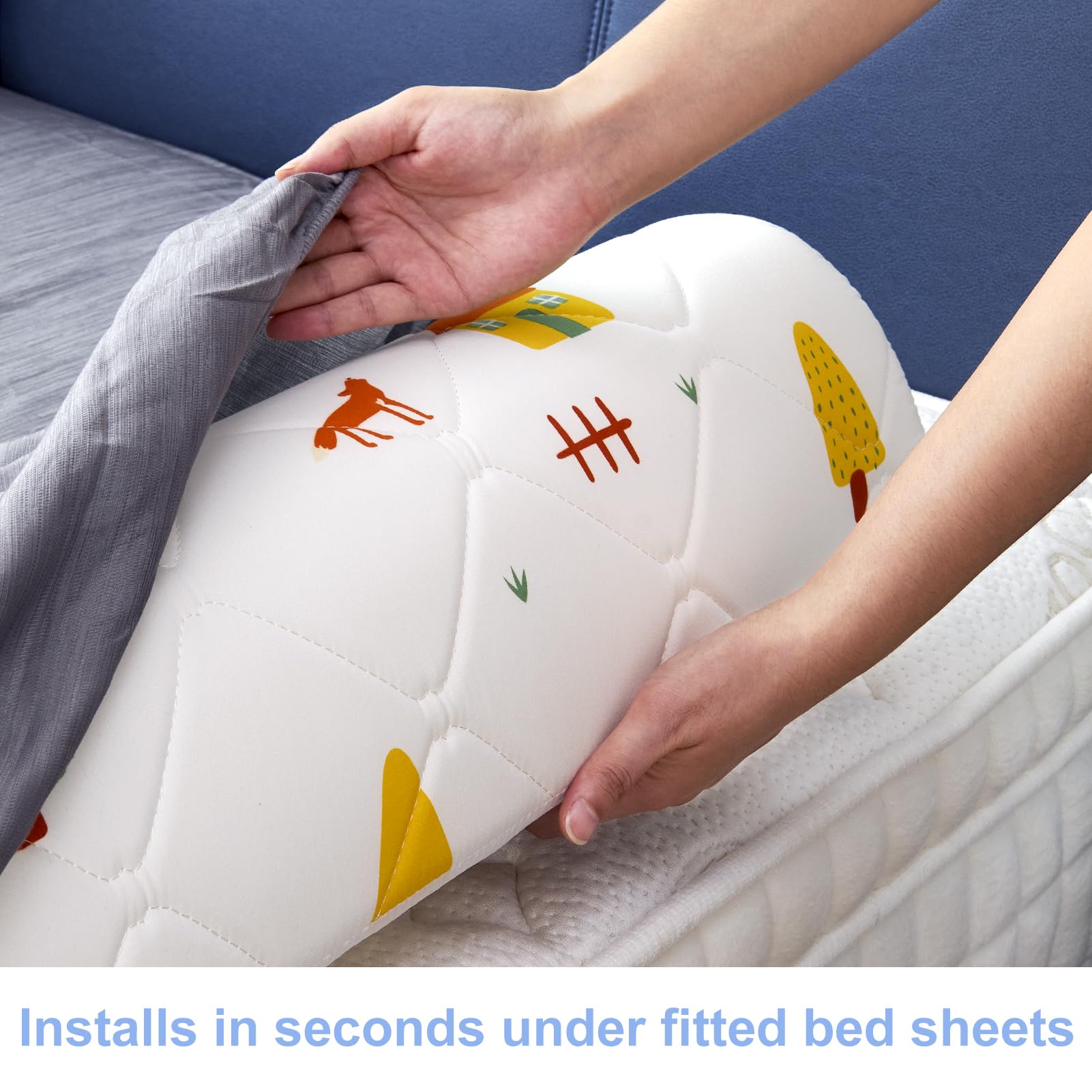 1-Pack Premium Foam Bed Bumpers for