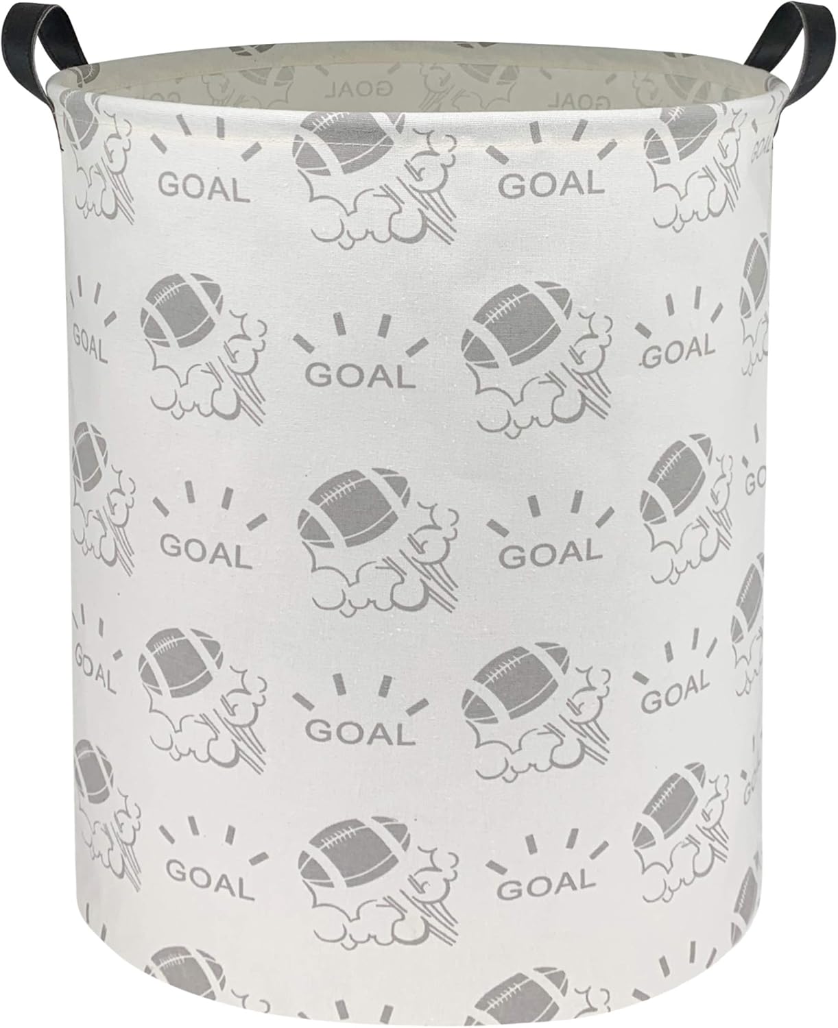CLOCOR Collapsible Round Storage Bin/Large Storage Basket/Clothes Laundry Hamper/Toy Storage Bin (Flying Football)