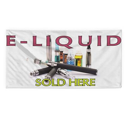 Amazon Com E Liquid Sold Here Outdoor Fence Sign Vinyl Windproof