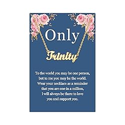 SANNYRA Trinity Name Necklace Personalized 18K Real