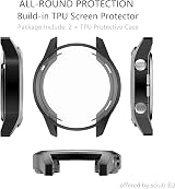 sciuU 2PK TPU Case for Huawei Watch GT 2 46mm 2019 Screen Protector Soft Cover view 3