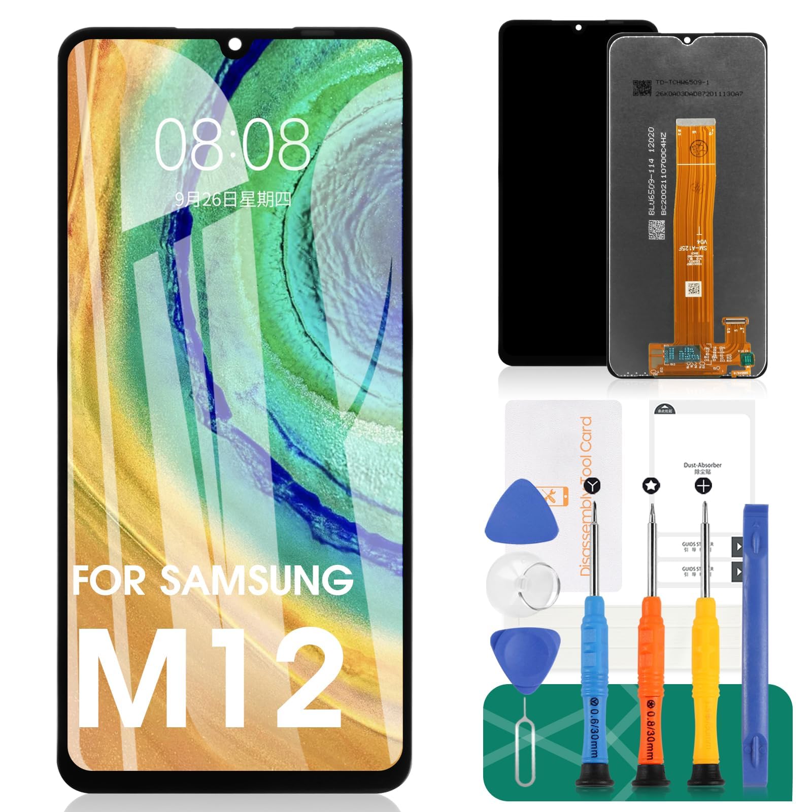 Photo 1 of for Samsung Galaxy M12 Screen Replacement for Samsung M12 LCD Display for SM-M127F Digitizer Touch Screen Assembly Replacement Kits