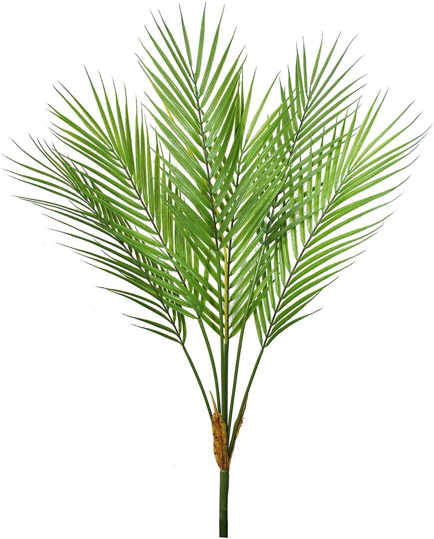 Bird Fiy Artificial Greenery Plant Palm Leaf Plants Faux Fake Tropical Palm Fronds Plants Palm Tree for Home Party Wedding Decorations