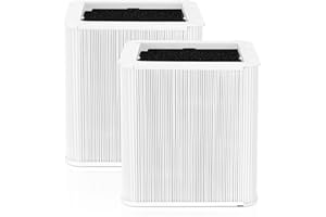 2 PACK Blue Pure 211+ Replacement Filter Compatible with Blueair Blue Pure 211+ Air Cleaner Purifier, Foldable Particle and C