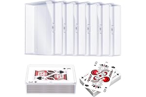 Kitoyz Playing Deck Card Cases Clear Plastic Trading Card Storage Box Acrylic Card Holder Box Compatible with Collectible Trading Card Cases, Each Case for 100 Pcs Cards (6 PCS)