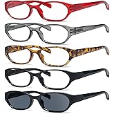 Eyekepper 5 Pack Reading Glasses Women - Spring Hinge Ladies Readers +0.50