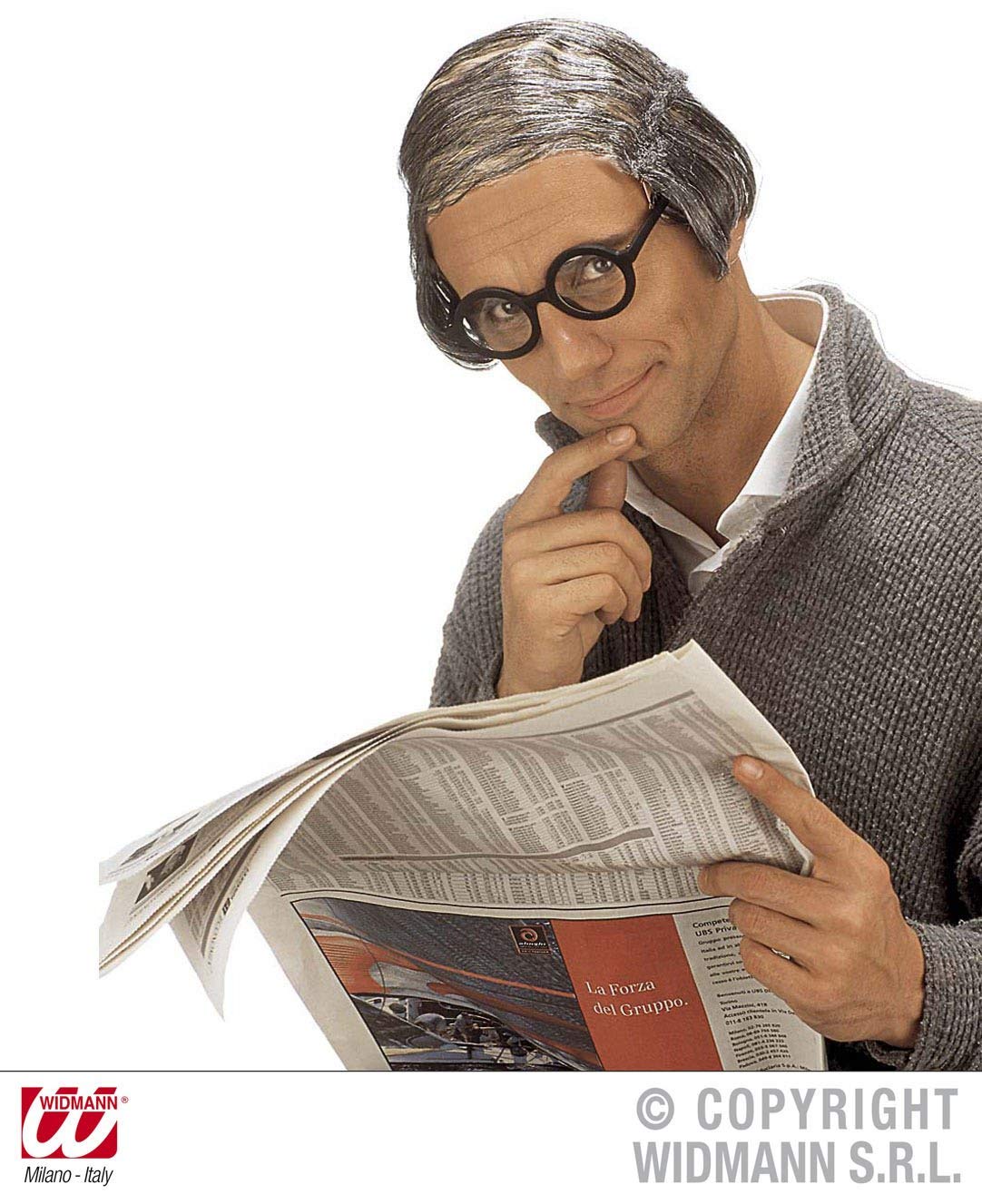 Mens Old Man Baldhead withBring Back Hair Wig for Hair Accessory Fancy Dress